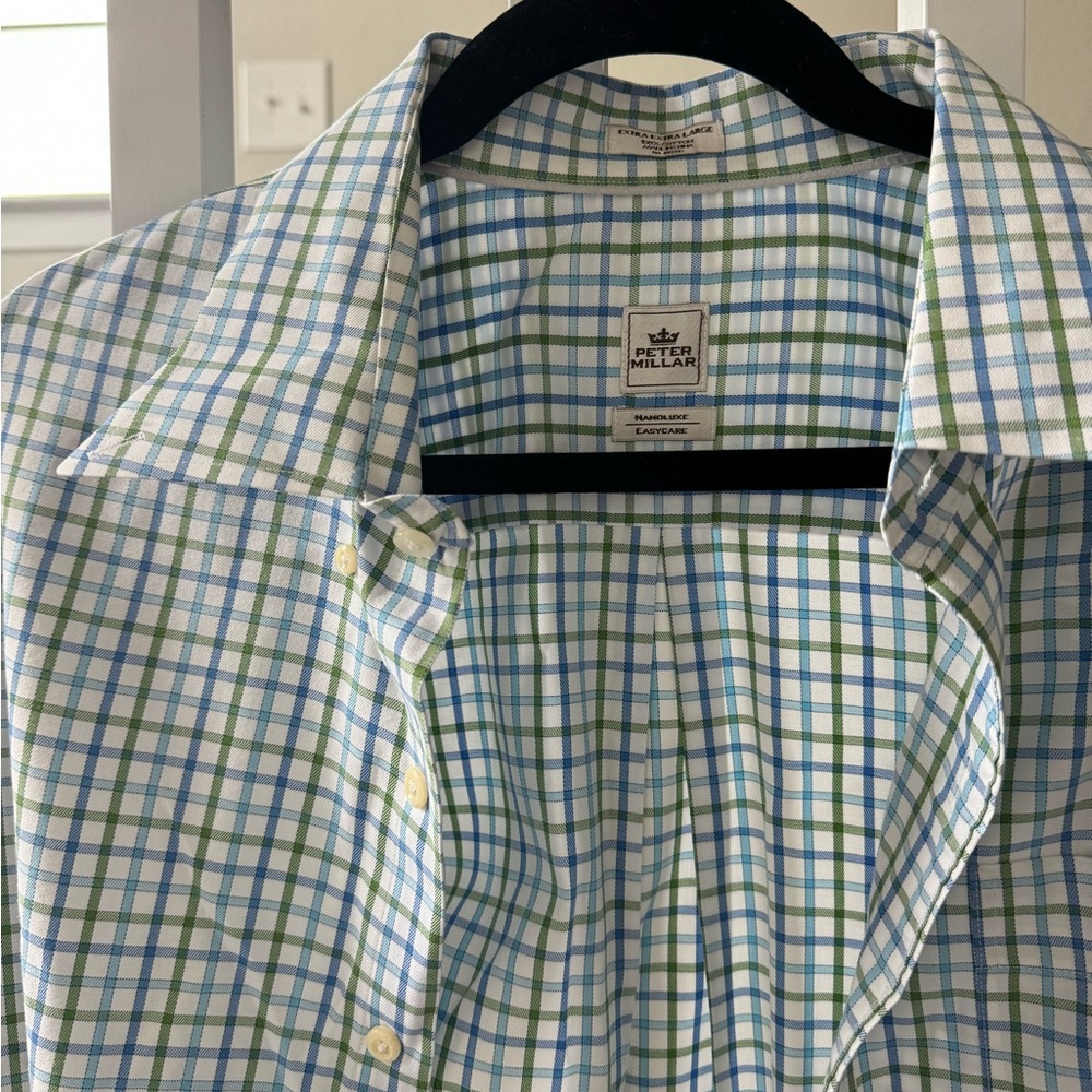 Peter Millar Men's Multi-Color Plaid Shirt